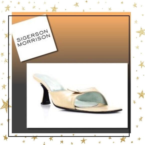 Sigerson Morrison Beige Open Toe Slide Sandals 7.5 - Picture 1 of 7